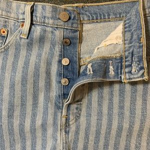 Levi's Shorts - Levis 501 High Rise wide stripe shorts Levi's Shorts - Levis 501 High Rise wide stripe shorts